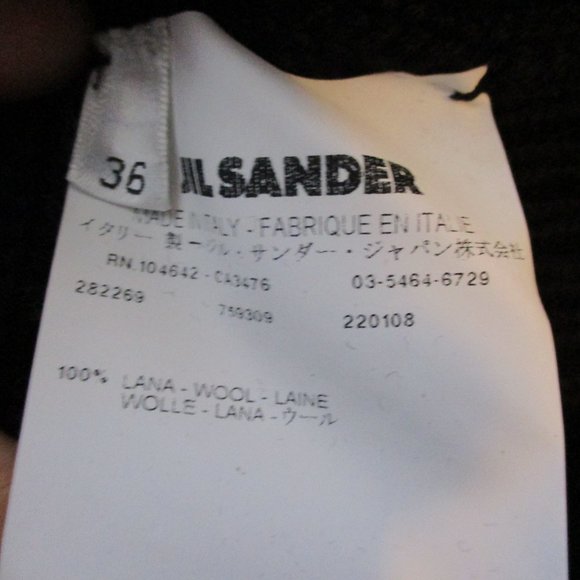 JIL SANDER ITALY 100% Wool Knit Sweater Jumper - Picture 3 of 5